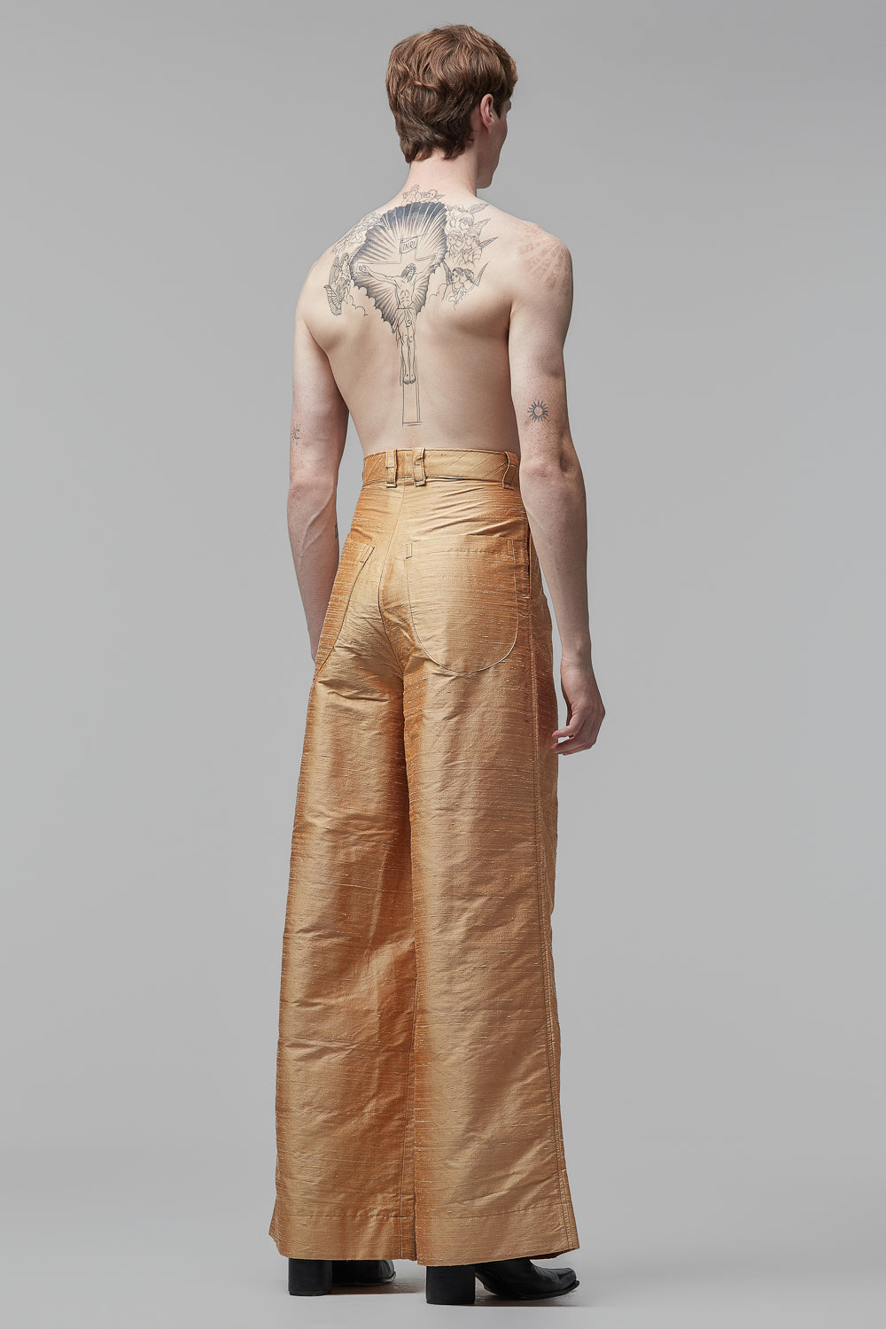 Pantalona Shantung de Seda - Laranja