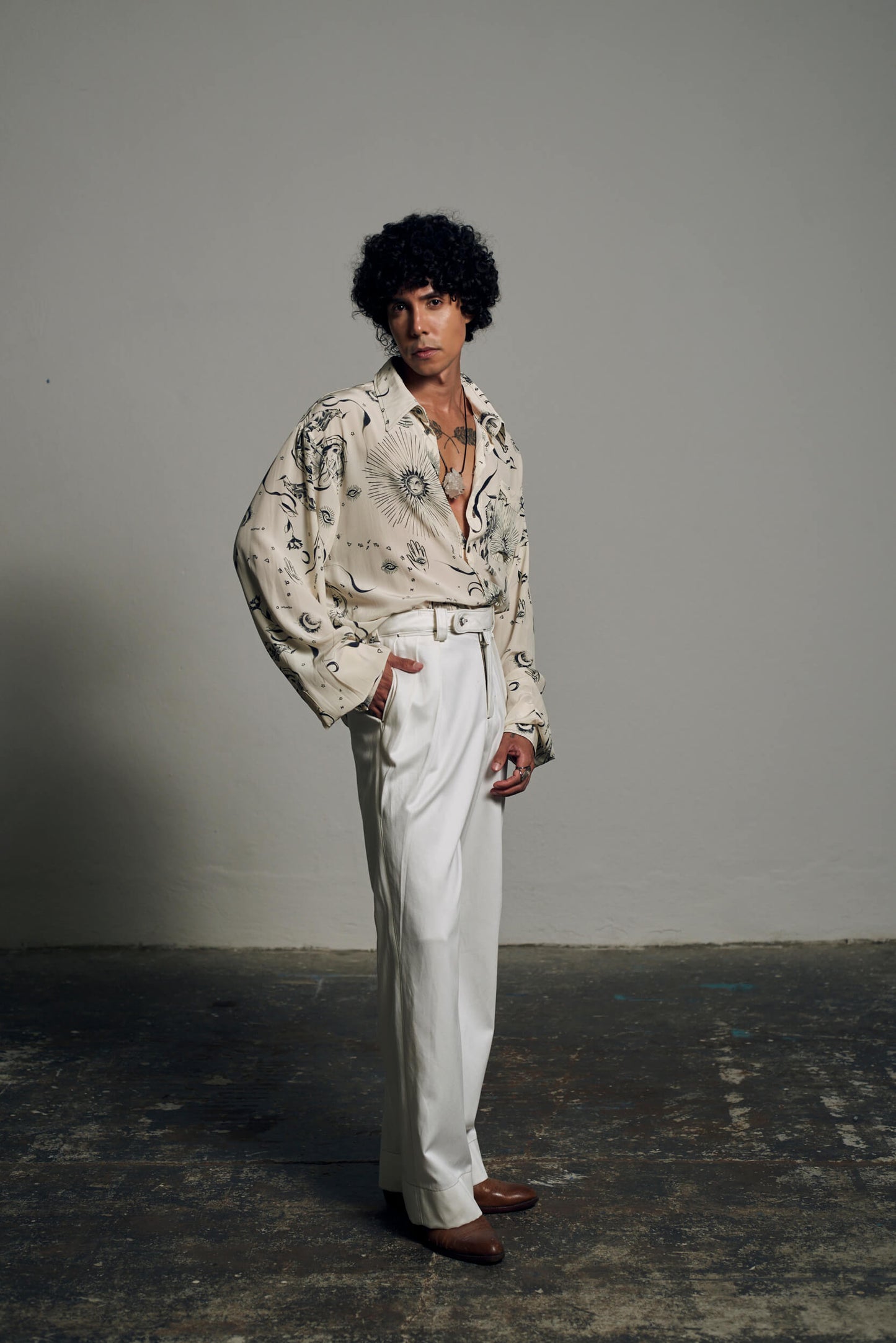 Calça Reta - Off White