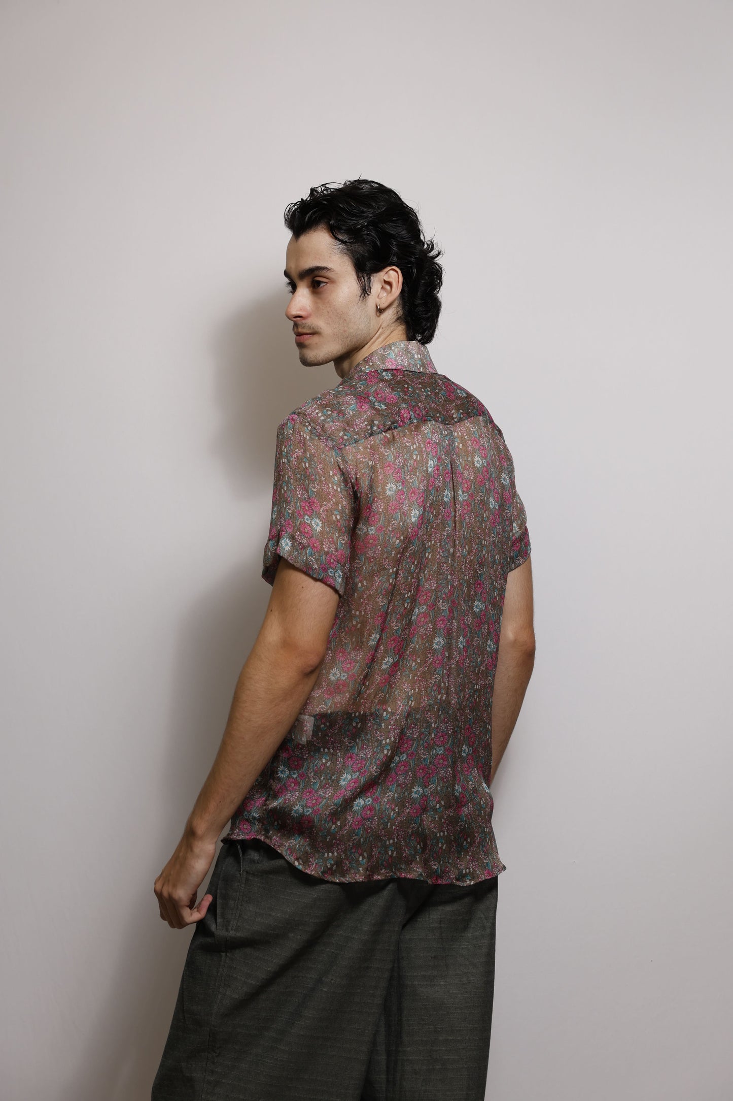 Camisa em Musseline de Seda Italiana Floral - Fendi