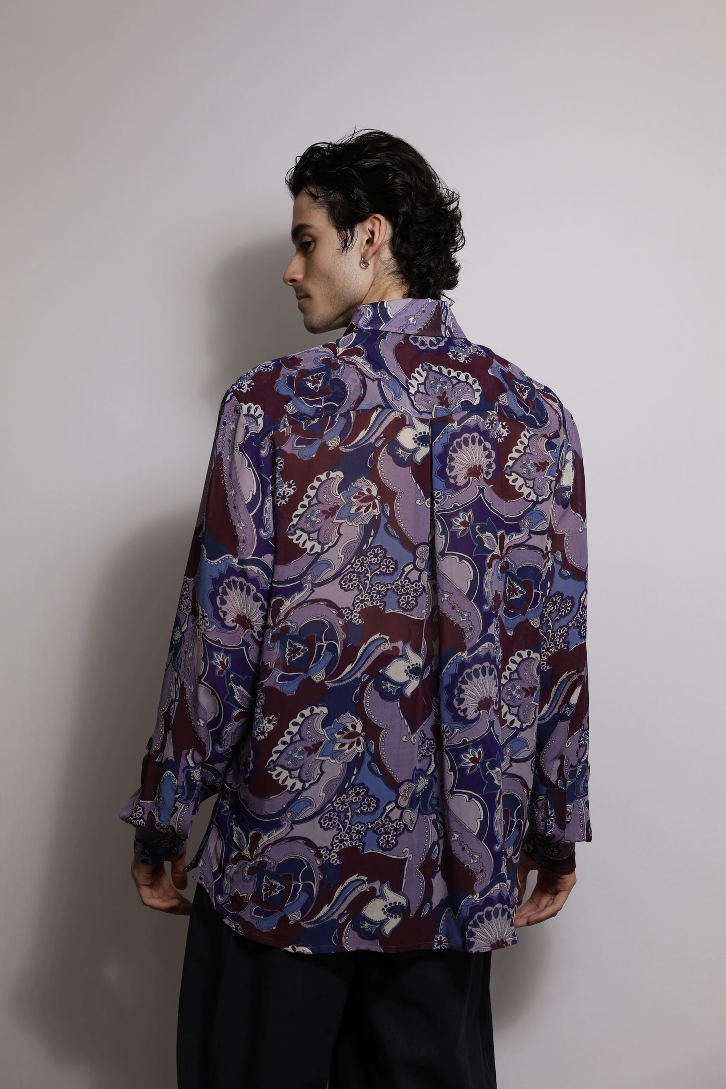 Camisa em Georgette Estampado - Violáceos