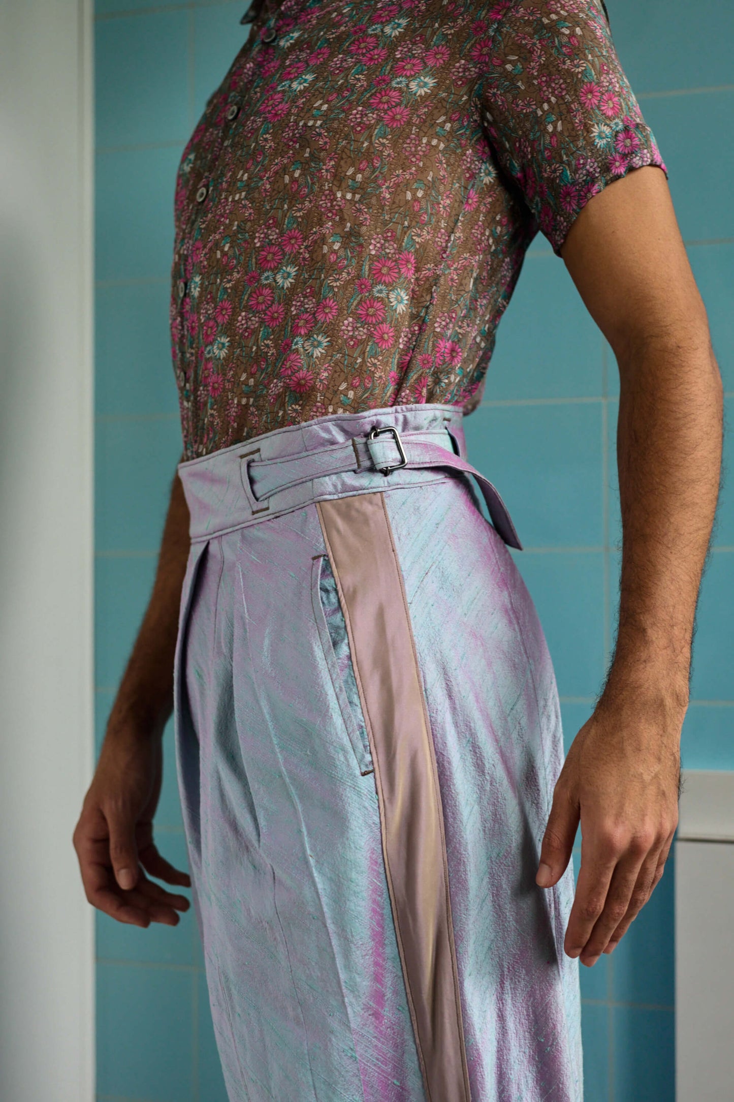 Camisa em Musseline de seda - Floral