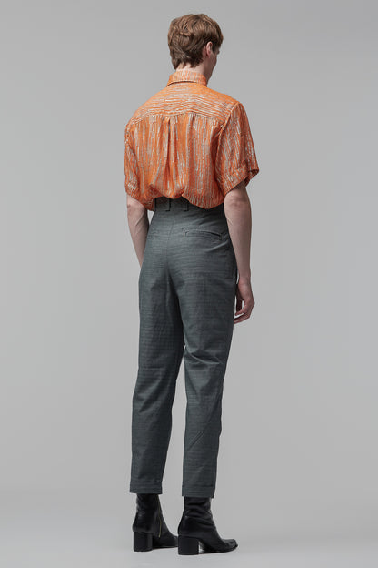Camisa Musseline de Seda - Laranja e Dourado