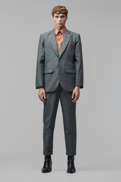 Blazer com Recortes Sinuosos - Verde Opaco