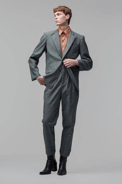 Blazer com Recortes Sinuosos - Verde Opaco