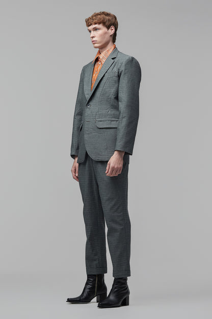 Blazer com Recortes Sinuosos - Verde Opaco