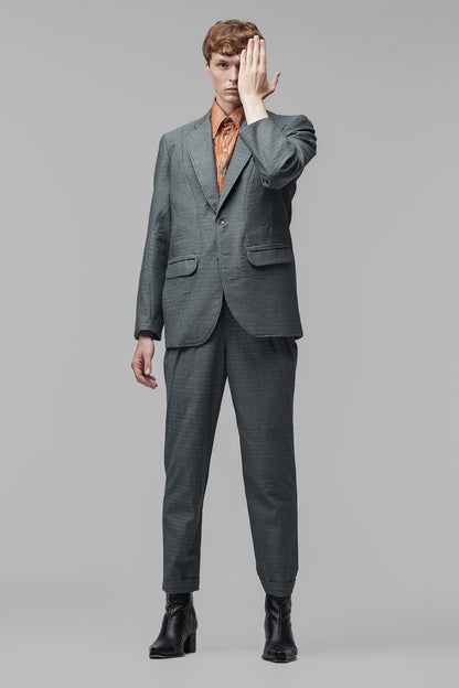 Blazer com Recortes Sinuosos - Verde Opaco