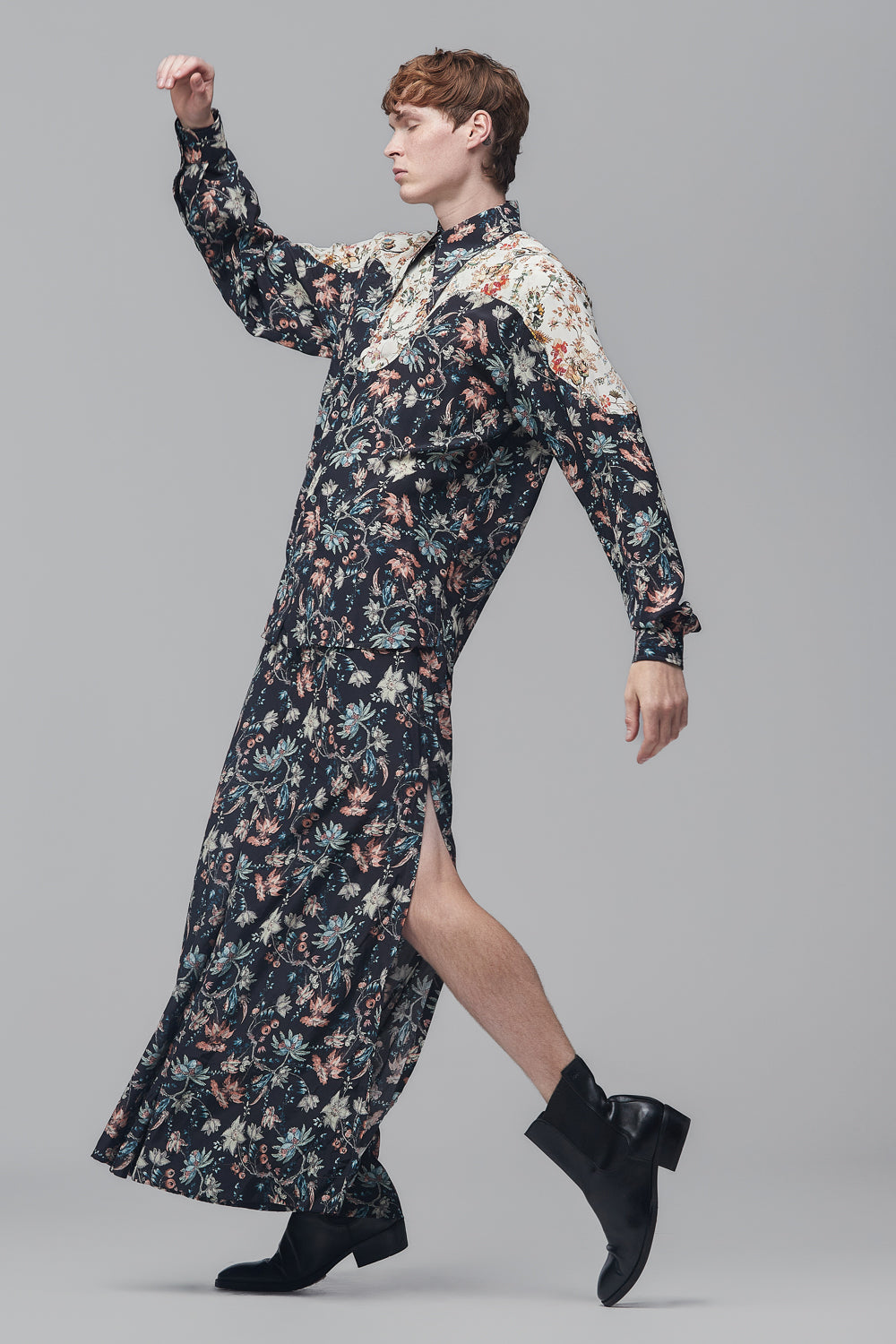 Calça Palazzo em Crepe de Seda - Floral