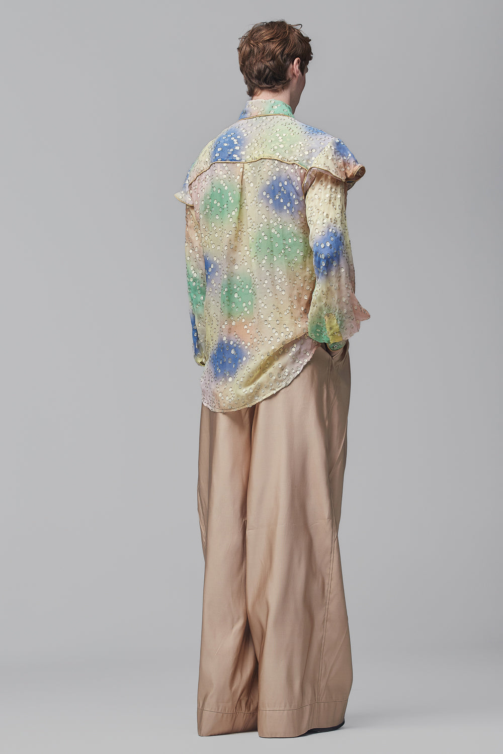 Camisa em Crepe de Seda Estampado - Multicolorida