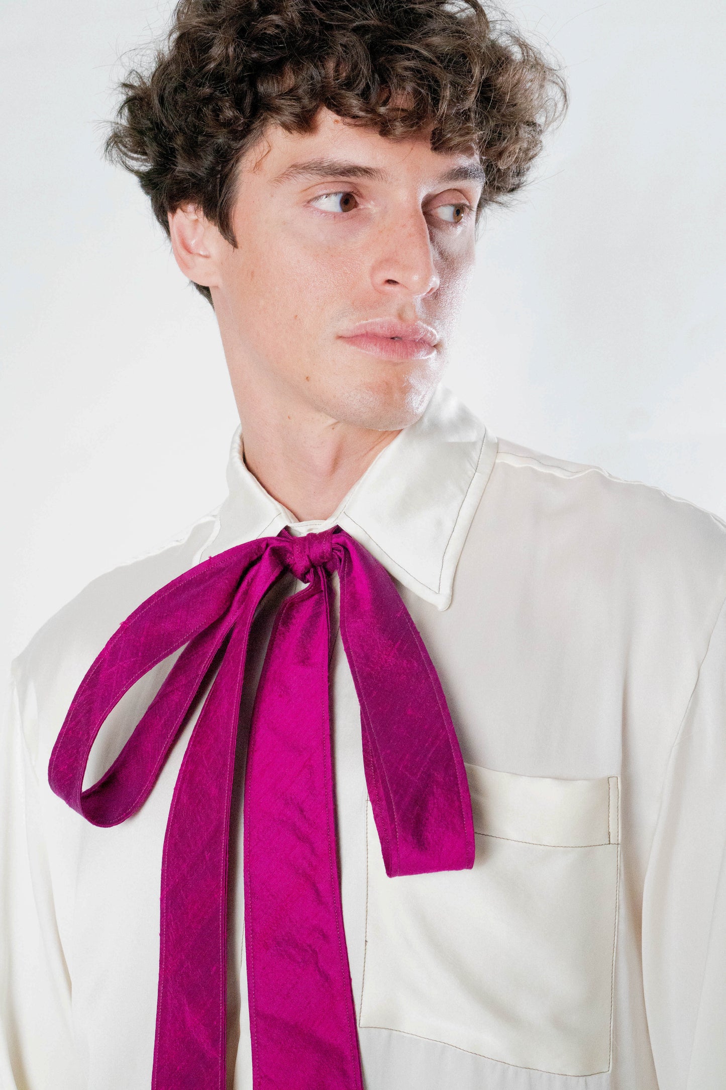 Fita Shantung de Seda - Rosa