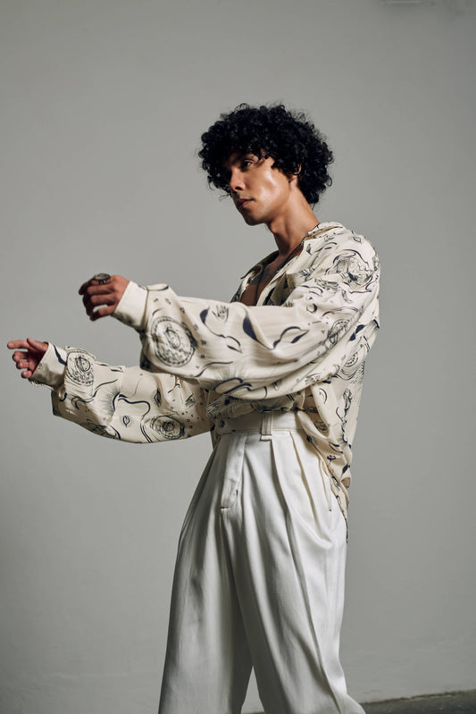 Calça Reta - Off White