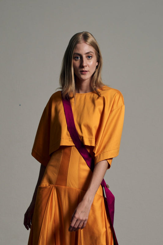 Cropped Sarja - Amarelo