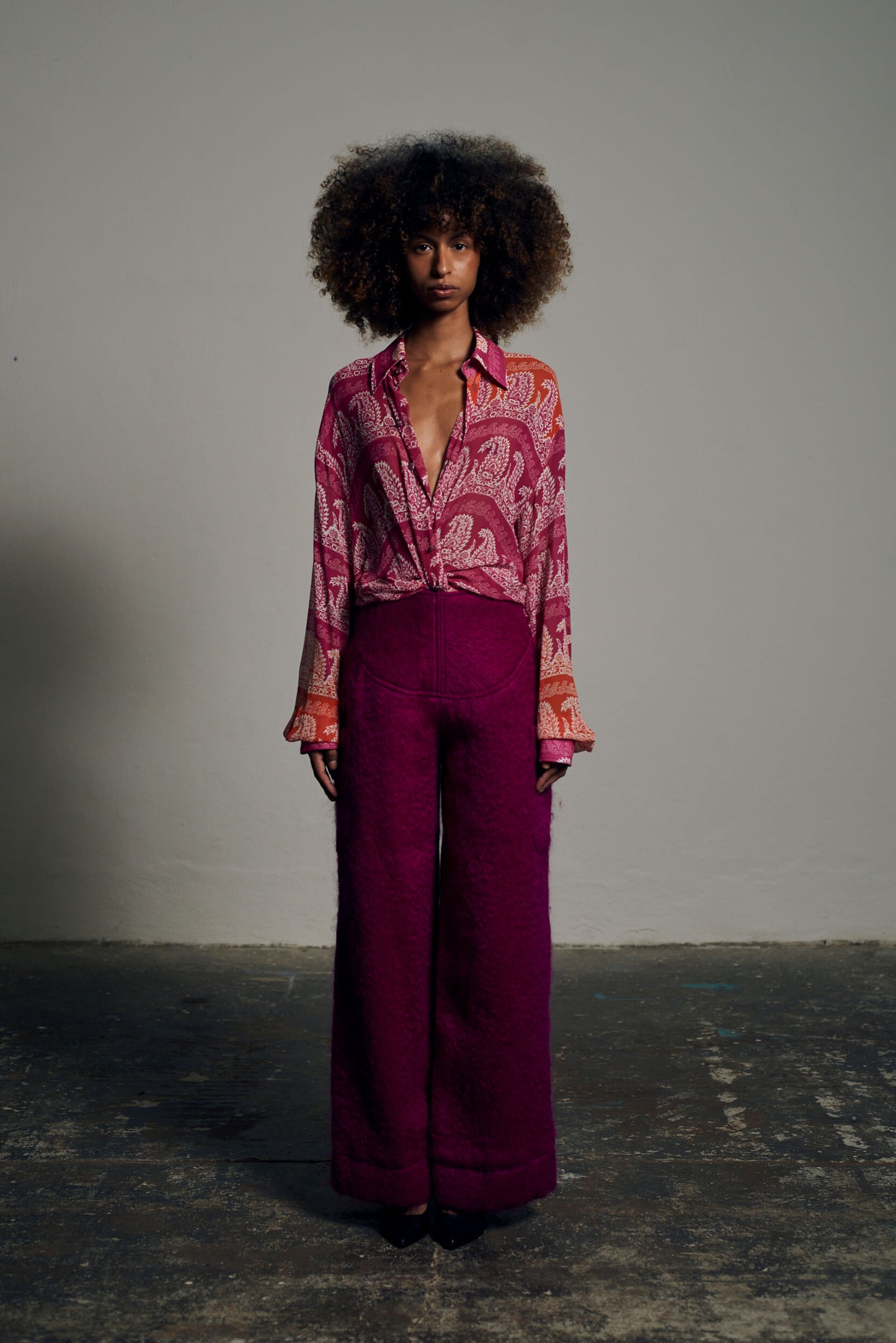 Calça Cargo Mohair - Rosa