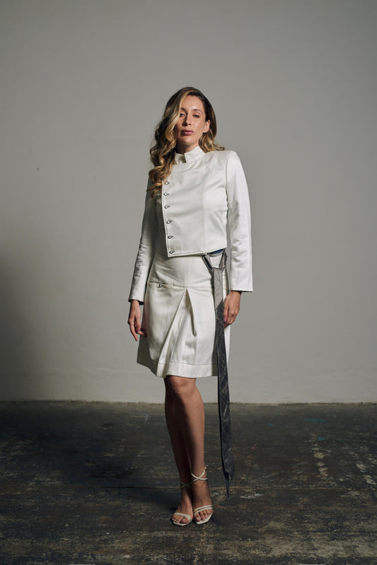 Saia Clássica em Sarja - Off White