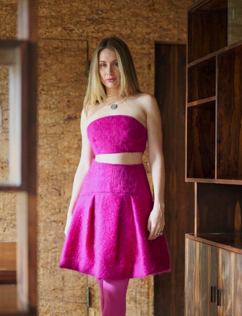 Top Faixa Mohair - Rosa