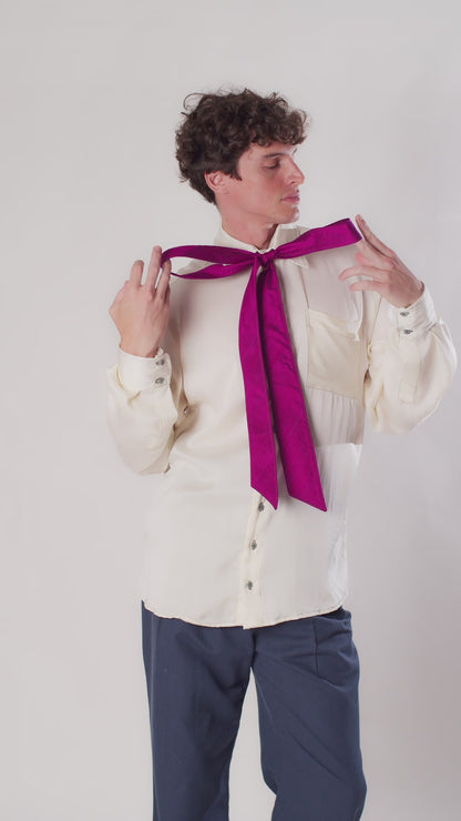 Fita Shantung de Seda - Rosa