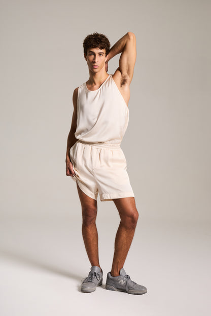 Regata em Cetim de Viscose Champagne Etéreo