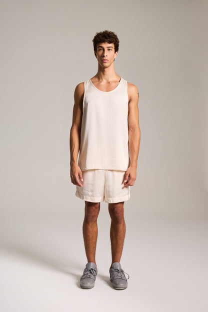 Regata em Cetim de Viscose Champagne Etéreo